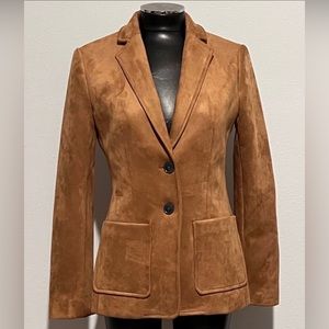 Tahari brown suede blazer